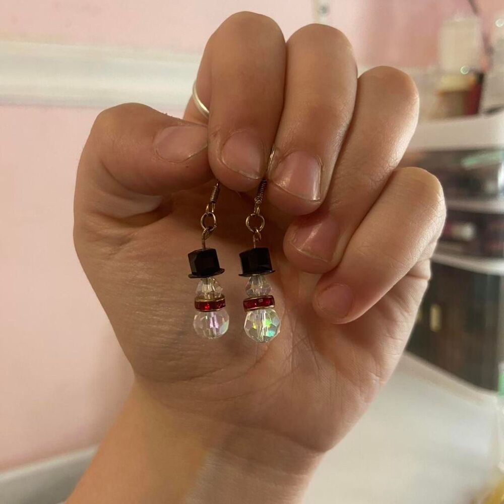 Christmas Snowmen Dangle Earrings